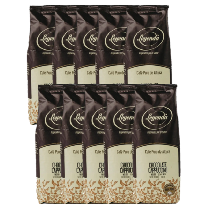 10-pack Cafe Leyenda Chocolate Capuccino Flavored Coffee 0.5 lb (ground)
