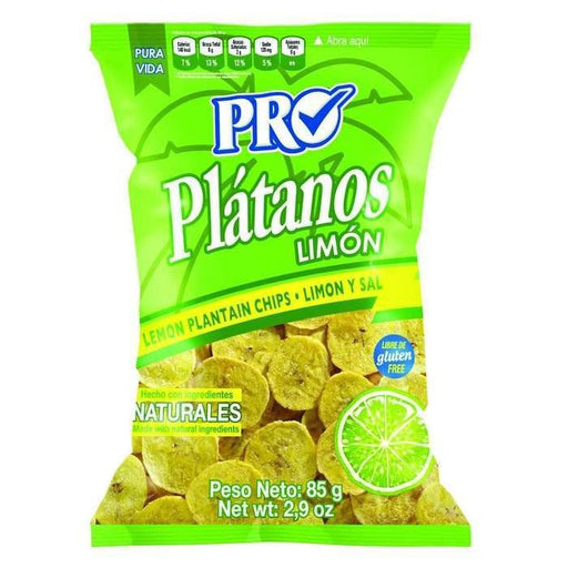 Platano Chips plantain with lemon and salt 3-1 oz Pro Snacks