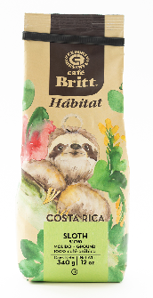 10-pack Cafe Britt Coffee Costa Rican Habitat Sloth 12oz