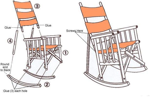 Medium Back Rocking Chair Tucan Design